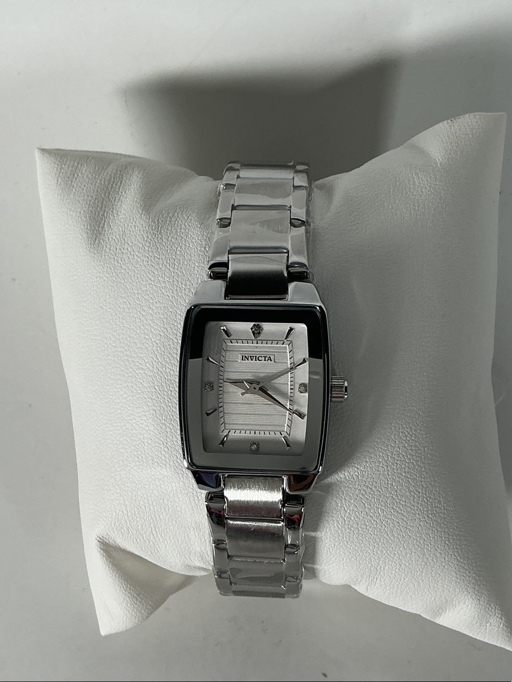 Invicta Women's Silver Tone Stainless Steel Bracelet Watch w/ Square Dial 70283
